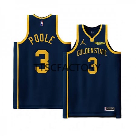 Maillot Basket Golden State Warriors Jordan Poole 3 Jordan 2022-23 Statement Edition Navy Swingman - Homme
